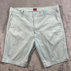 LEVI'S XX Chino Shorts Mens 34 Light Blue Standard Taper Stretch Pastel Spring